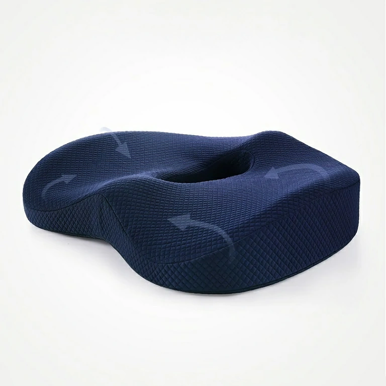Orthopedic donut cushion for sitting comfort and pressure relief