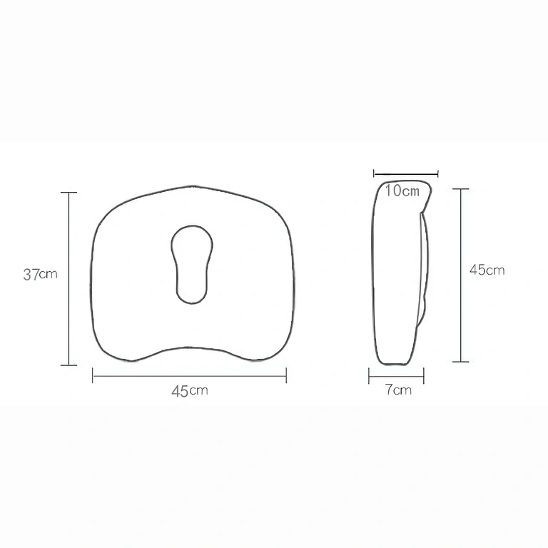 Size guide for orthopedic donut seat cushion