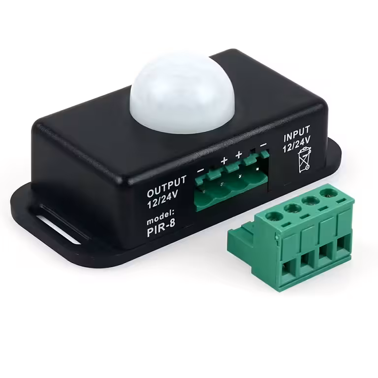 PIR Motion Sensor 12V-24V 6A – Presence Switch with Electrical Diagram