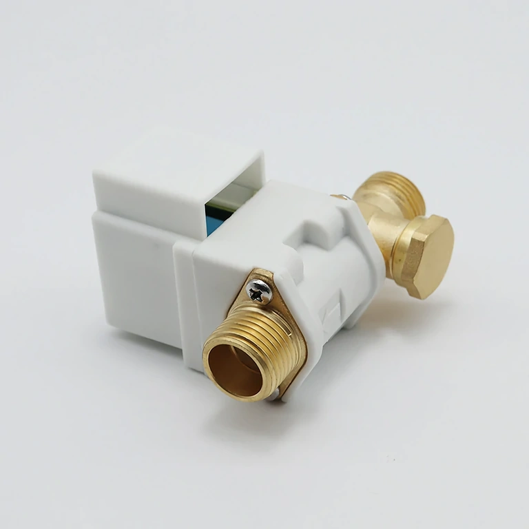 12V brass solenoid valve, ½ inch threaded, normally closed, with detachable filter