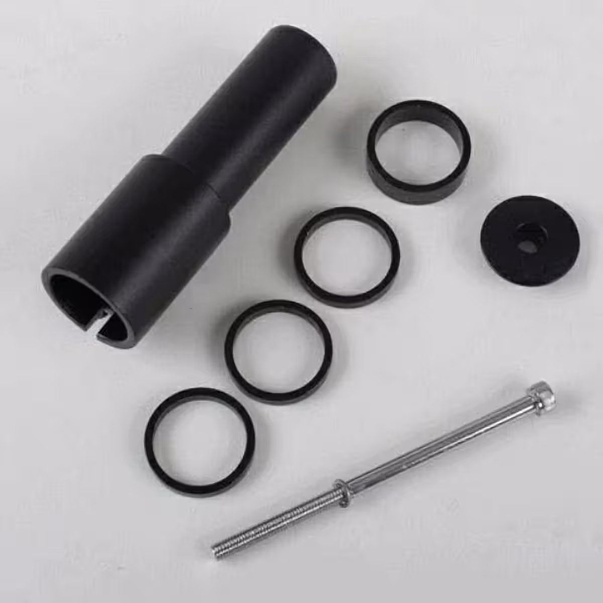 Black alloy handlebar stem riser – universal compatibility