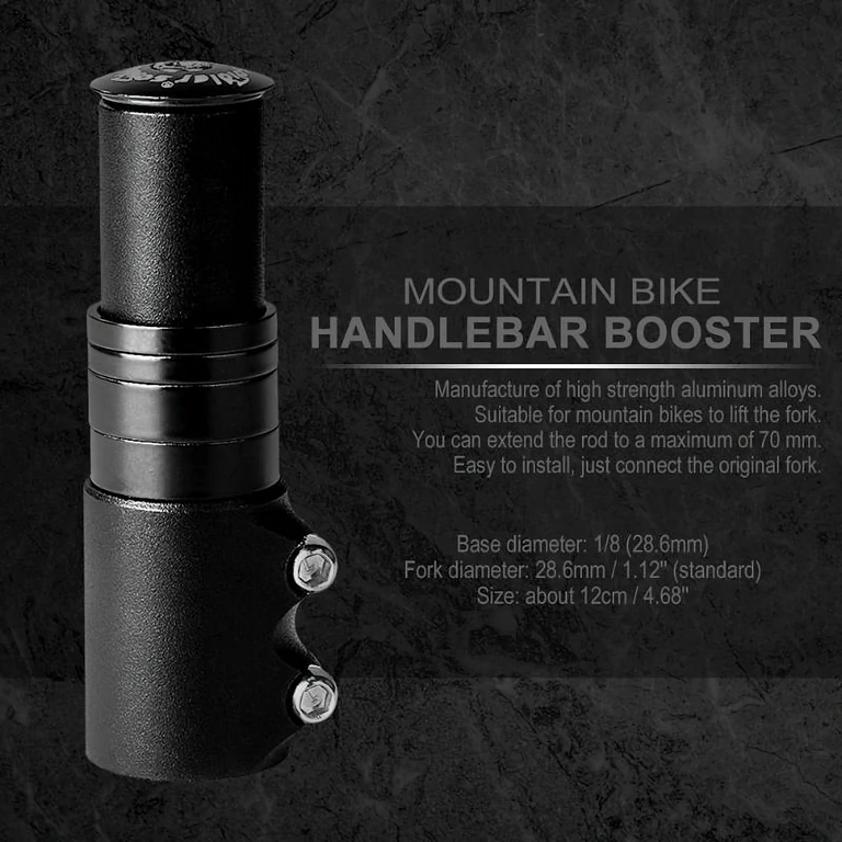 Fork steerer tube extension for handlebar upgrade Bike upgrade with stem extender – high comfort