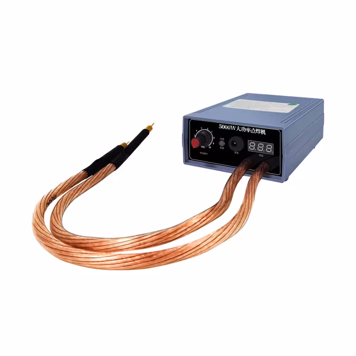 Portable welder with adjustable steps for nickel strip welding