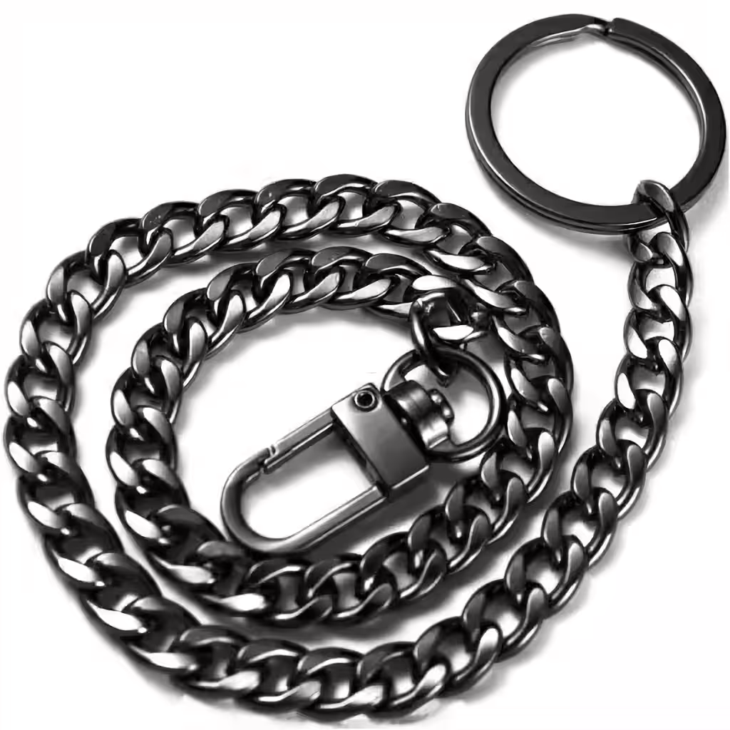 Unisex Pants Chain – Black Metal Accessory for Jeans, Kids and Adults
