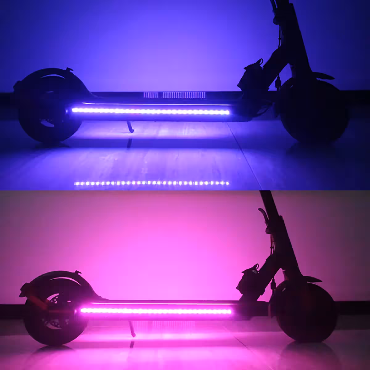 Flexible LED strip for side lighting on scooters