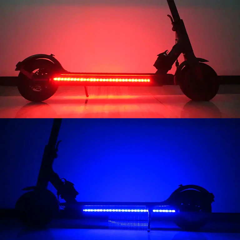 USB-powered LED strips for scooter Colorful LED set with USB power for electric scooters