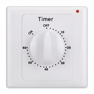 Electric Switch with Timer 1–60 Minutes – Mechanical Timer for Fan, Light, Bathroom, and Electrical Devices