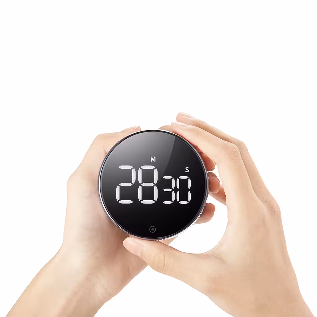 Digital Kitchen Timer with LED Alarm – Professional Timer with Magnet and Large Display