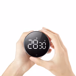 Digital Kitchen Timer with LED Alarm – Professional Timer with Magnet and Large Display