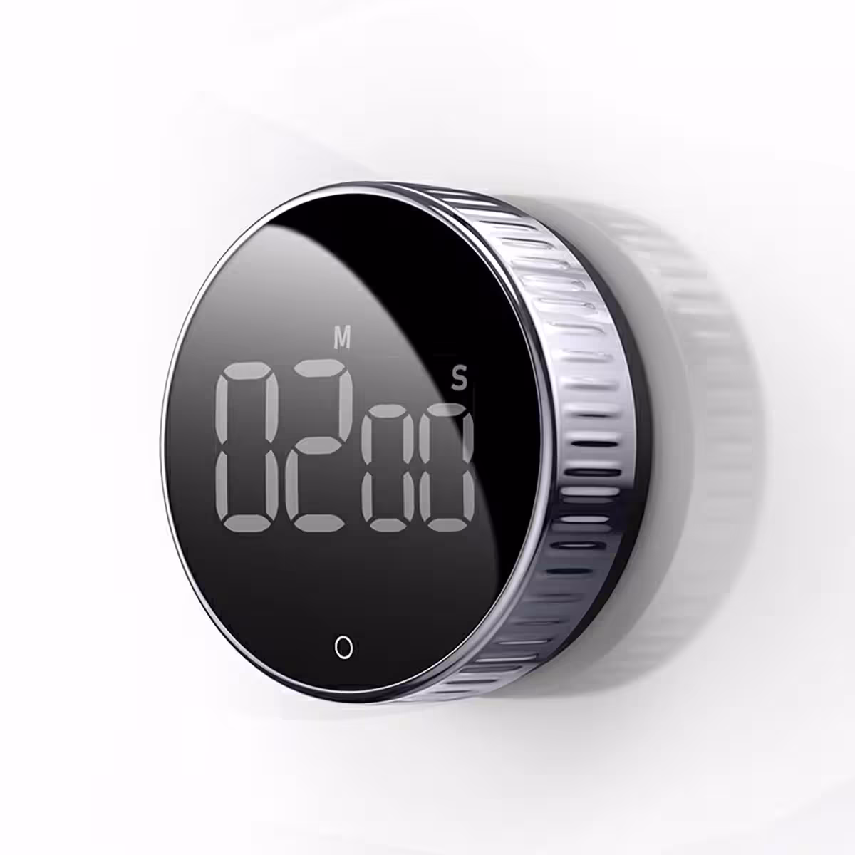Timer easy to attach to metal surfaces like refrigerator