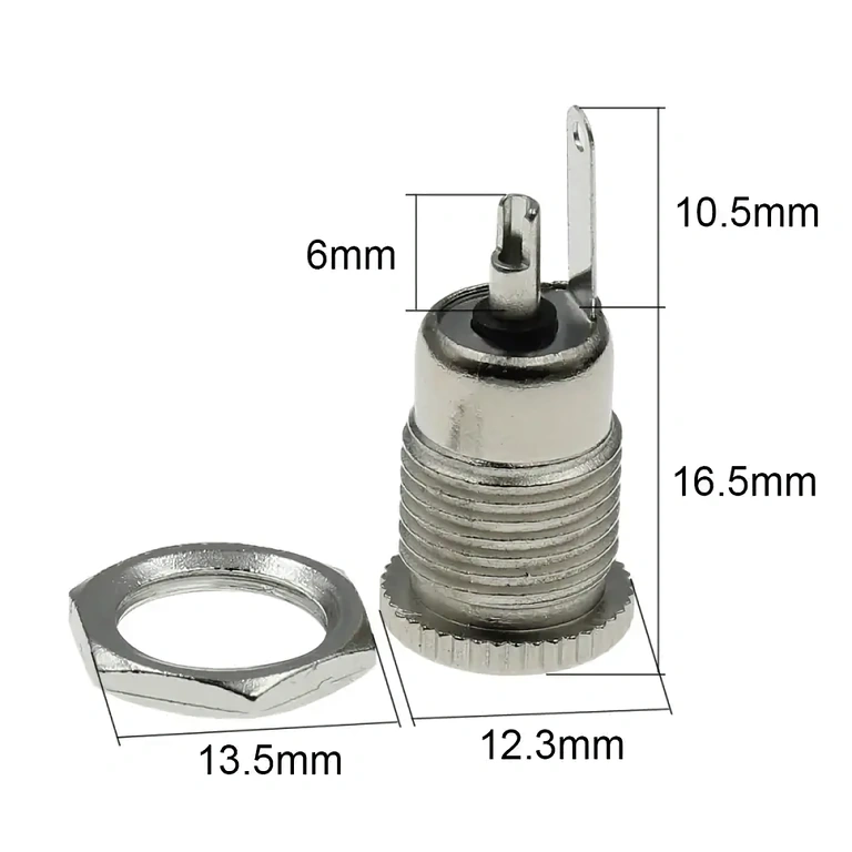 Female DC adapter for connecting cable to various devices