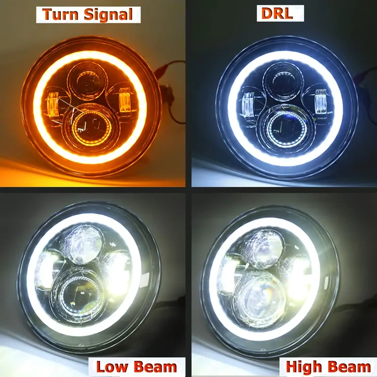 7-inch LED work light for machinery 7" round LED headlight for tractor, bus, heavy machinery