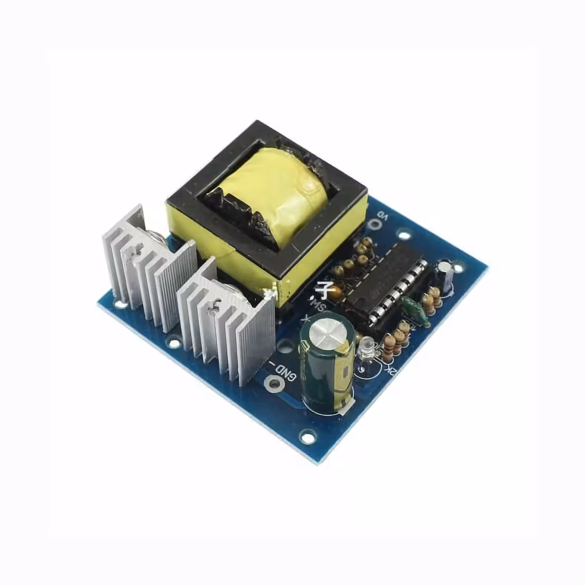 Simple 12V–220V inverter with square wave