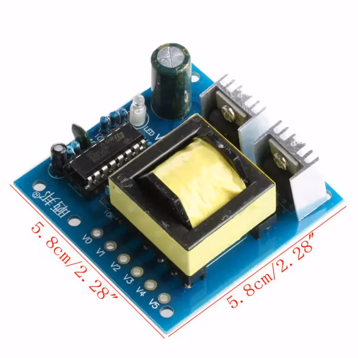 Circuit board for 12V DC to 220V AC converter