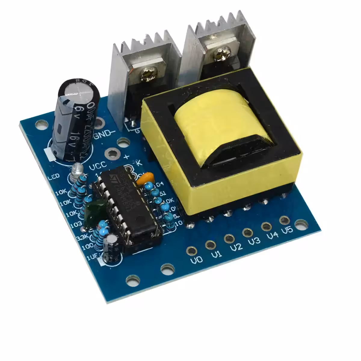 Compact inverter module for 12V DC power supplies