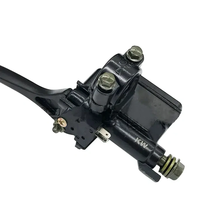 Brake pump with reservoir and left lever for motorcycle