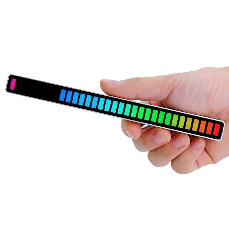 LED bar with microphone and light effects synchronized to music