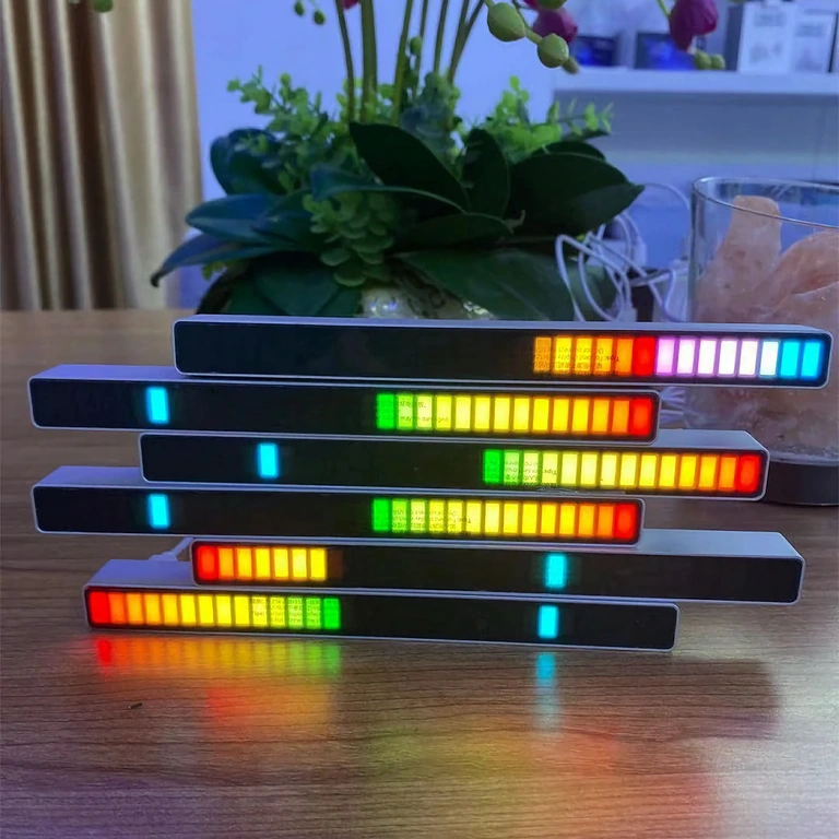 RGB LED bar for interior decor with sound-responsive lighting modes