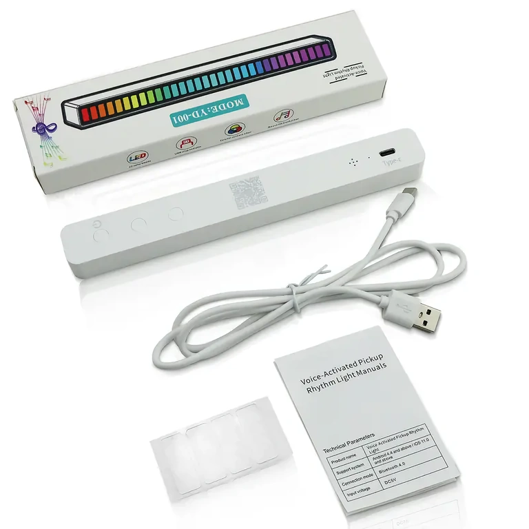 RGB LED bar with built-in battery, multiple lighting modes, and music rhythm