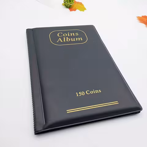 Coin Collection Album – Binder with 150 Compartments for Numismatics, Stamps, Tokens