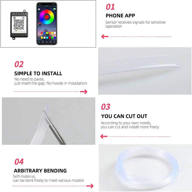 Flexible RGB neon wire for car Flexible RGB neon wire for car decoration