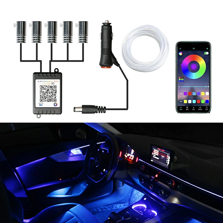 Flexible neon lighting for car interior Flexible neon lighting for car ambiance