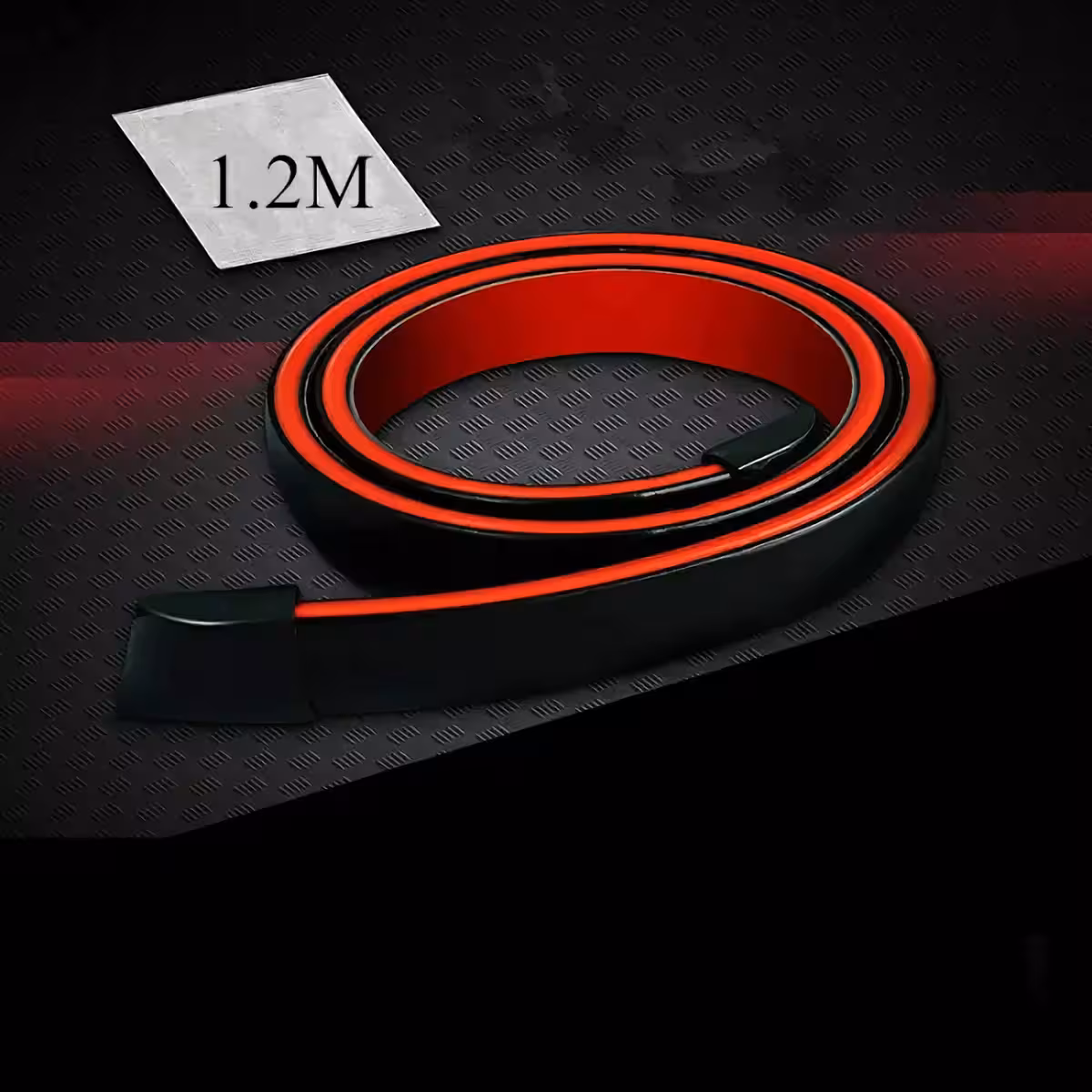 Carbon sport spoiler with LED strip for enhanced safety