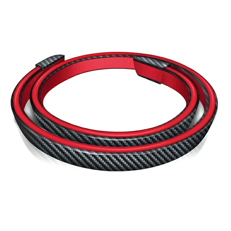 Carbon spoiler with LED strip for safety Carbon spoiler with LED strip for safety during braking