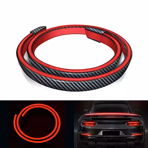 Universal Carbon Spoiler with LED Strip and Brake Light – Trunk and Rear Window Mount