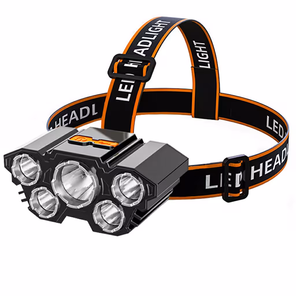 Professional LED Headlamp with Rechargeable Battery – Powerful, Long Runtime for Fishing and Camping