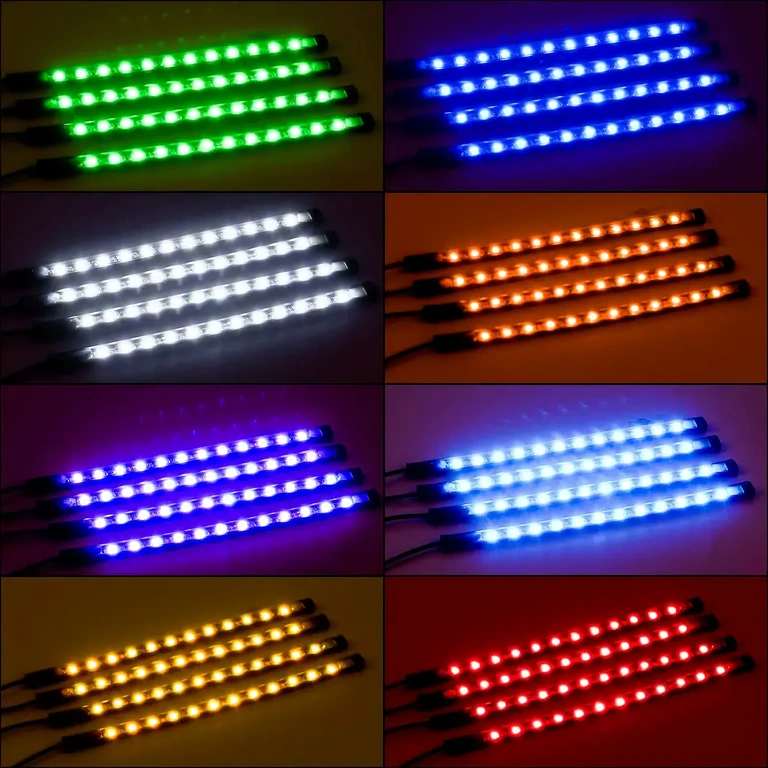 Flexible LED strip for car interior illumination