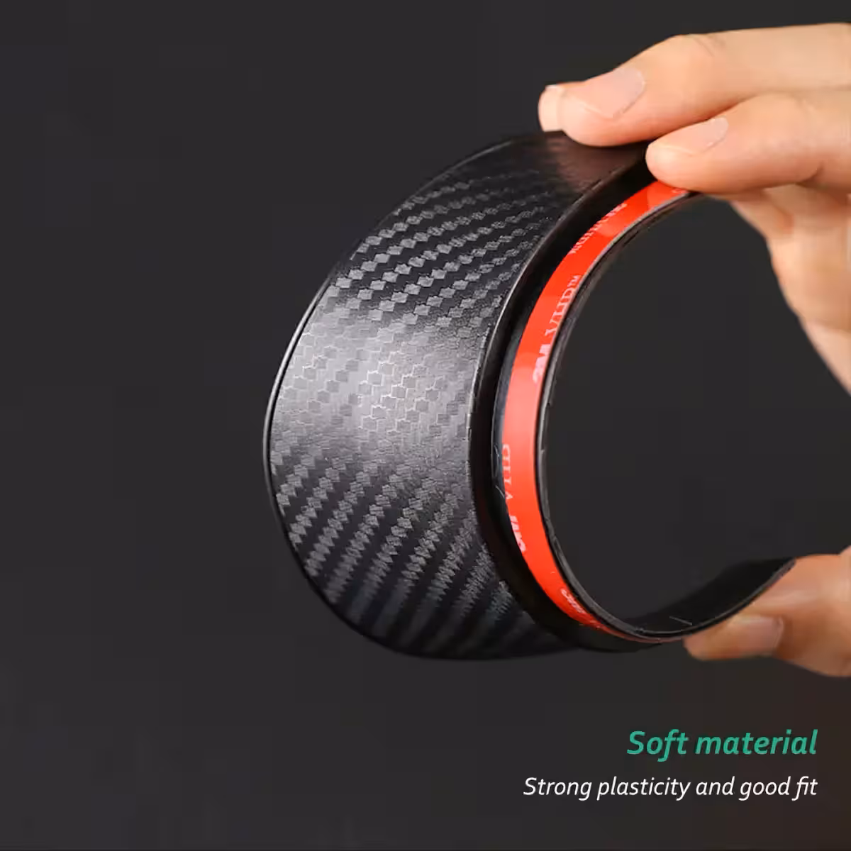 Car mirror guards with carbon fiber and 3M adhesive strip