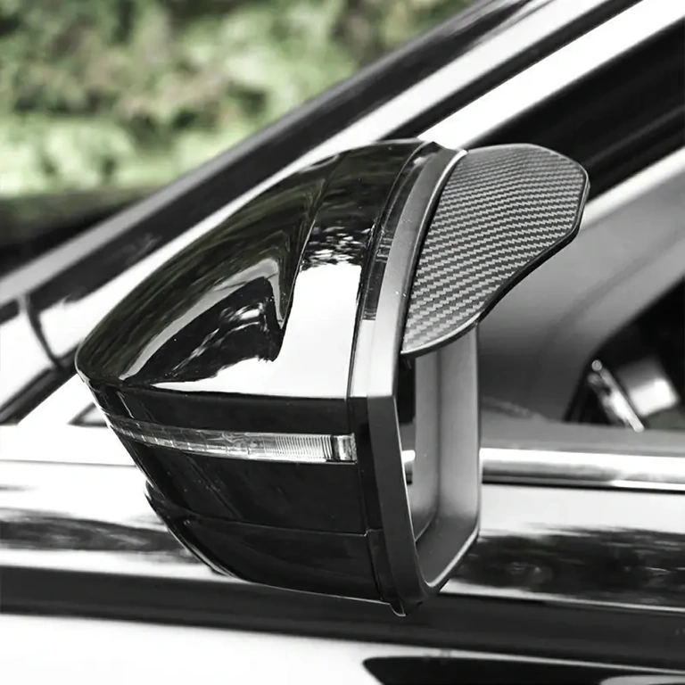 Water-resistant carbon car mirror guards Water-resistant carbon guards for car side mirrors