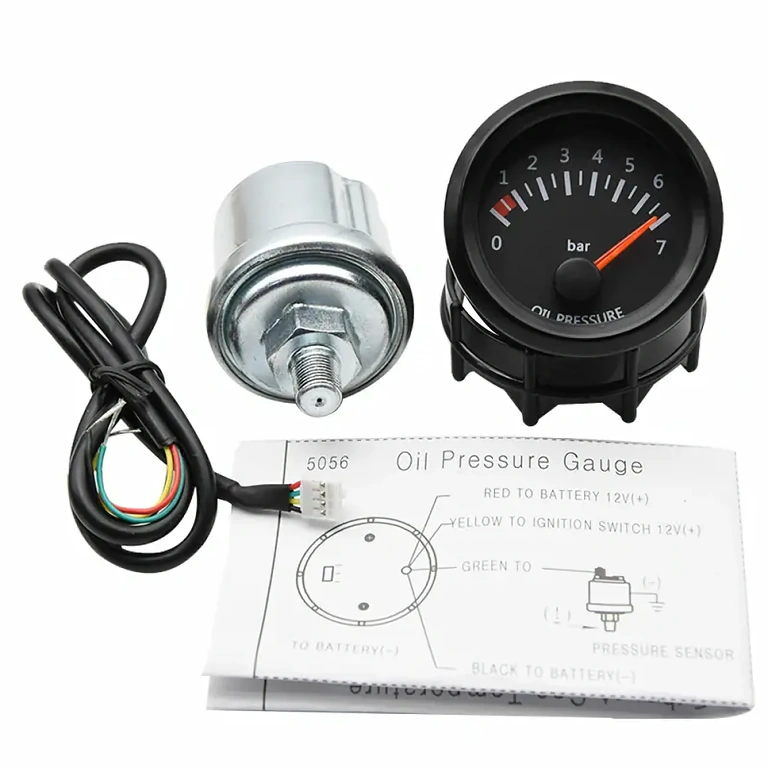 Complete kit for installing oil pressure gauge on agricultural machinery