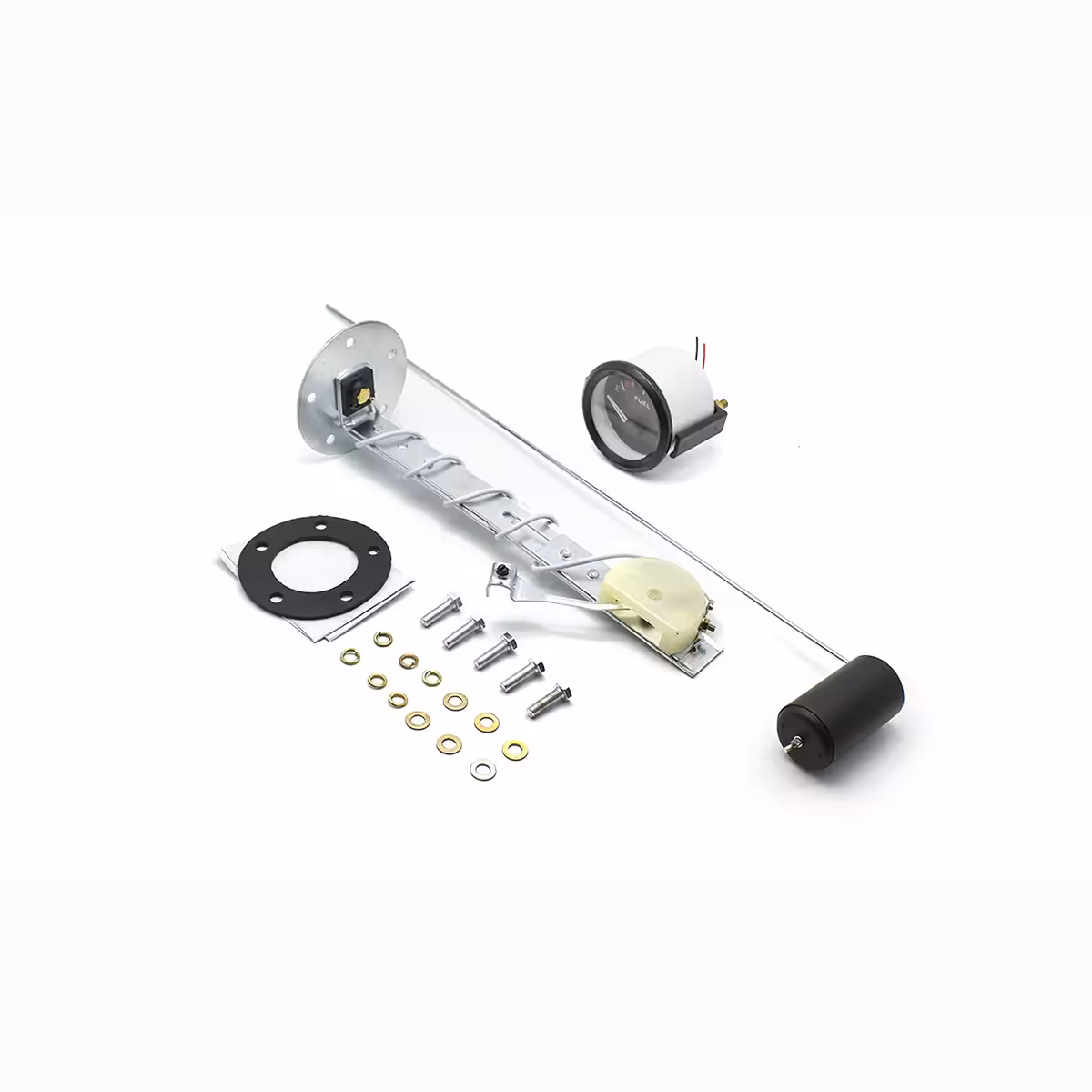 Device with float sensor for measuring fuel level in tank