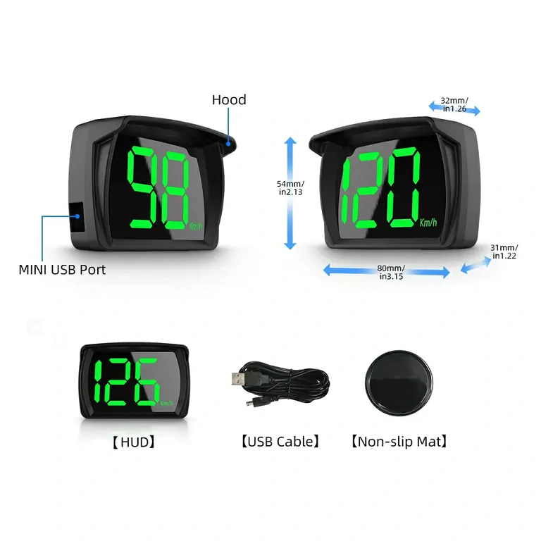 Universal digital GPS speedometer Digital speedometer with Head-Up display for car, ATV, scooter, bicycle