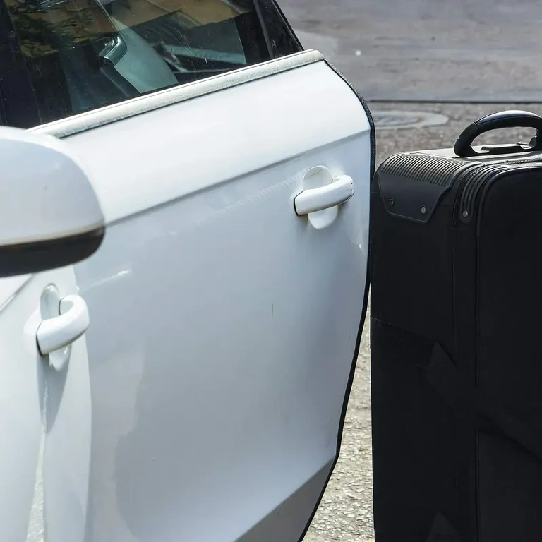 Rubber sealing strip for side door protection on cars