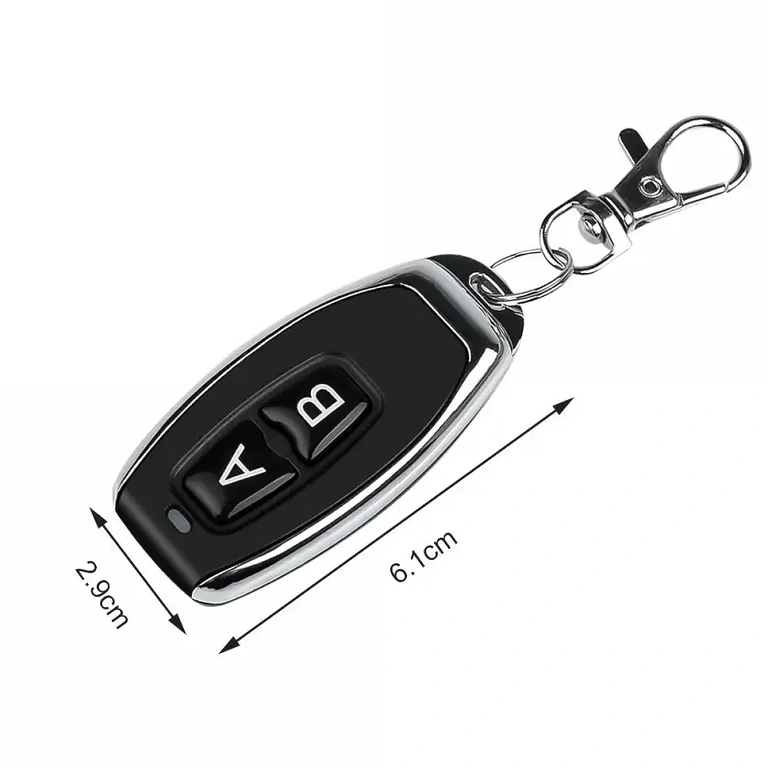 Key fob remote, compact case, for 433MHz wireless systems