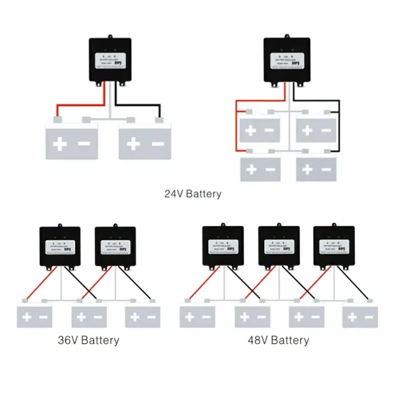 HA01 equalizer module for series connection of 12V batteries