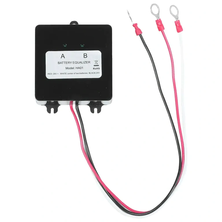 Wiring diagram for 12V battery equalizer in 24V, 36V, 48V systems