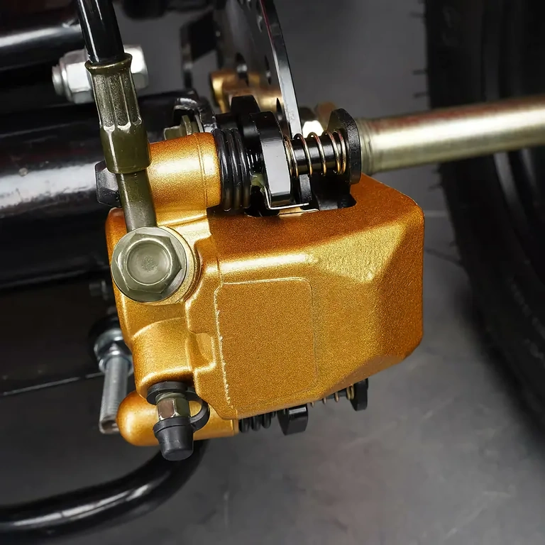 Alloy caliper with brake pads for off-road ATVs