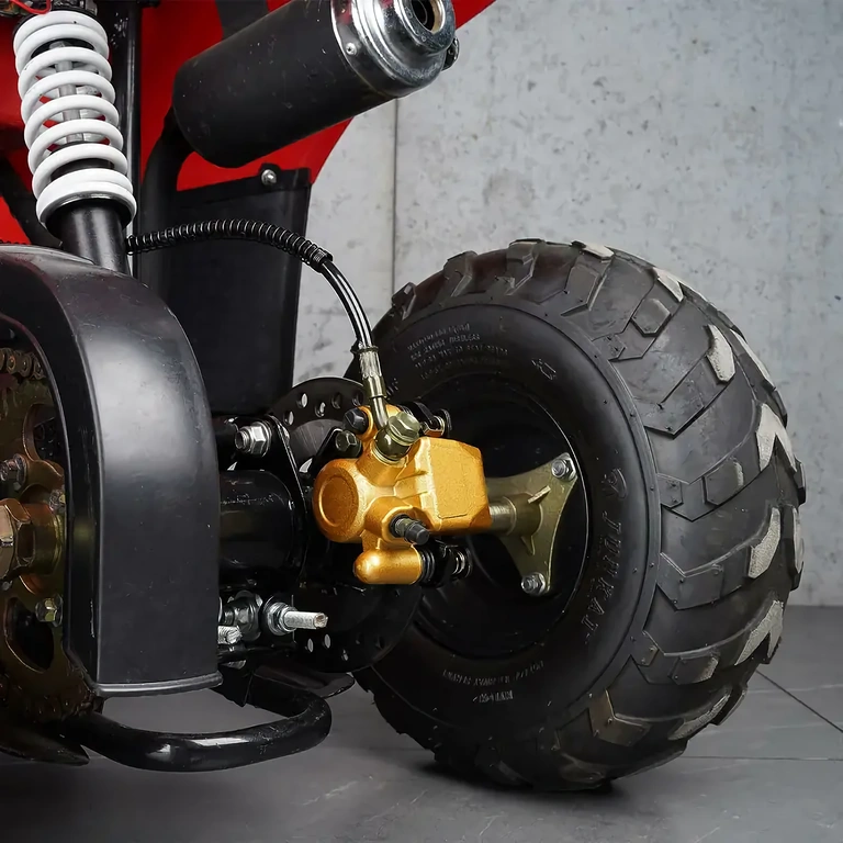 Gold ATV caliper with brake disc, rear model