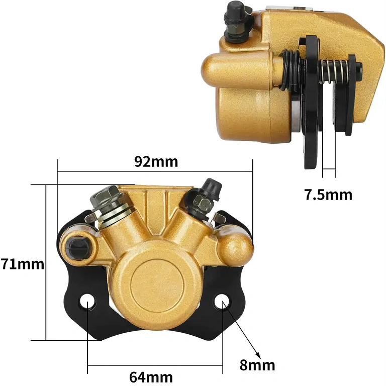 Universal ATV disc brake caliper for 50cc–250cc