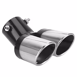 Universal Stainless Steel Dual Exhaust Tip Ornament – Compatible with BMW, Audi, VW