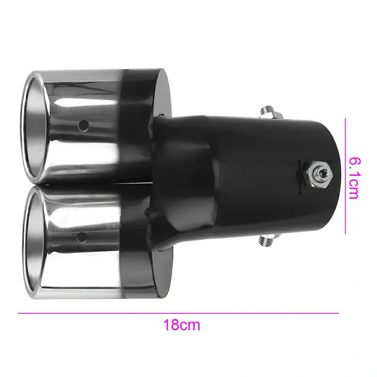 Sport accessory for exhaust pipe with dual outlets