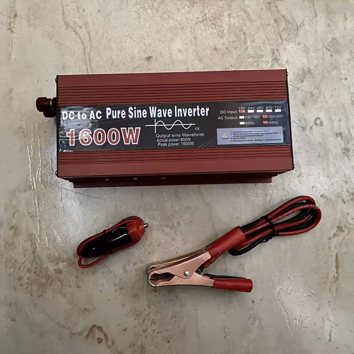 Complete package with cables and quick-connect clamps