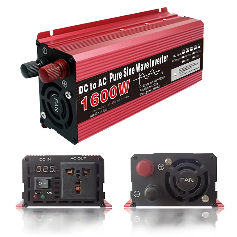 1600W pure sine wave inverter High-performance 1600W inverter with overload and short-circuit protection