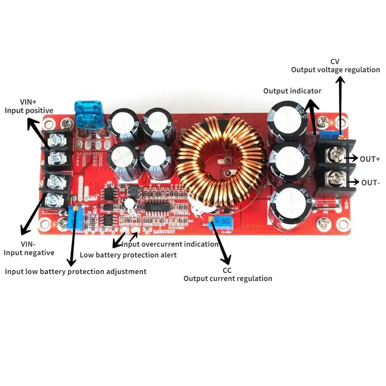 DC-DC converter with current limiting, overcurrent, and short-circuit protection