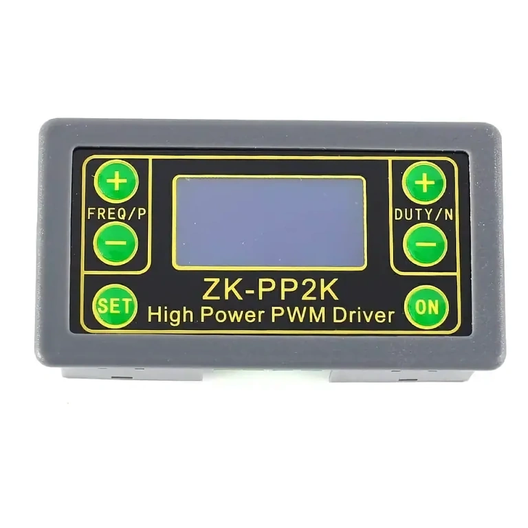 PWM signal generator with adjustable frequency and digital display for electronics testing