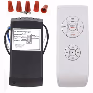 Fan and Light Remote with Timer 220V – 2 Circuits, Speed Adjustment